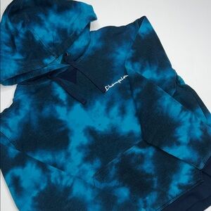 Champion Unisex Blue Tie-Dye Sweater